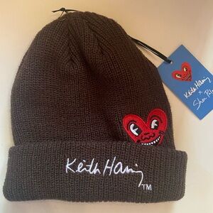Keith Haring Brown  Beanie